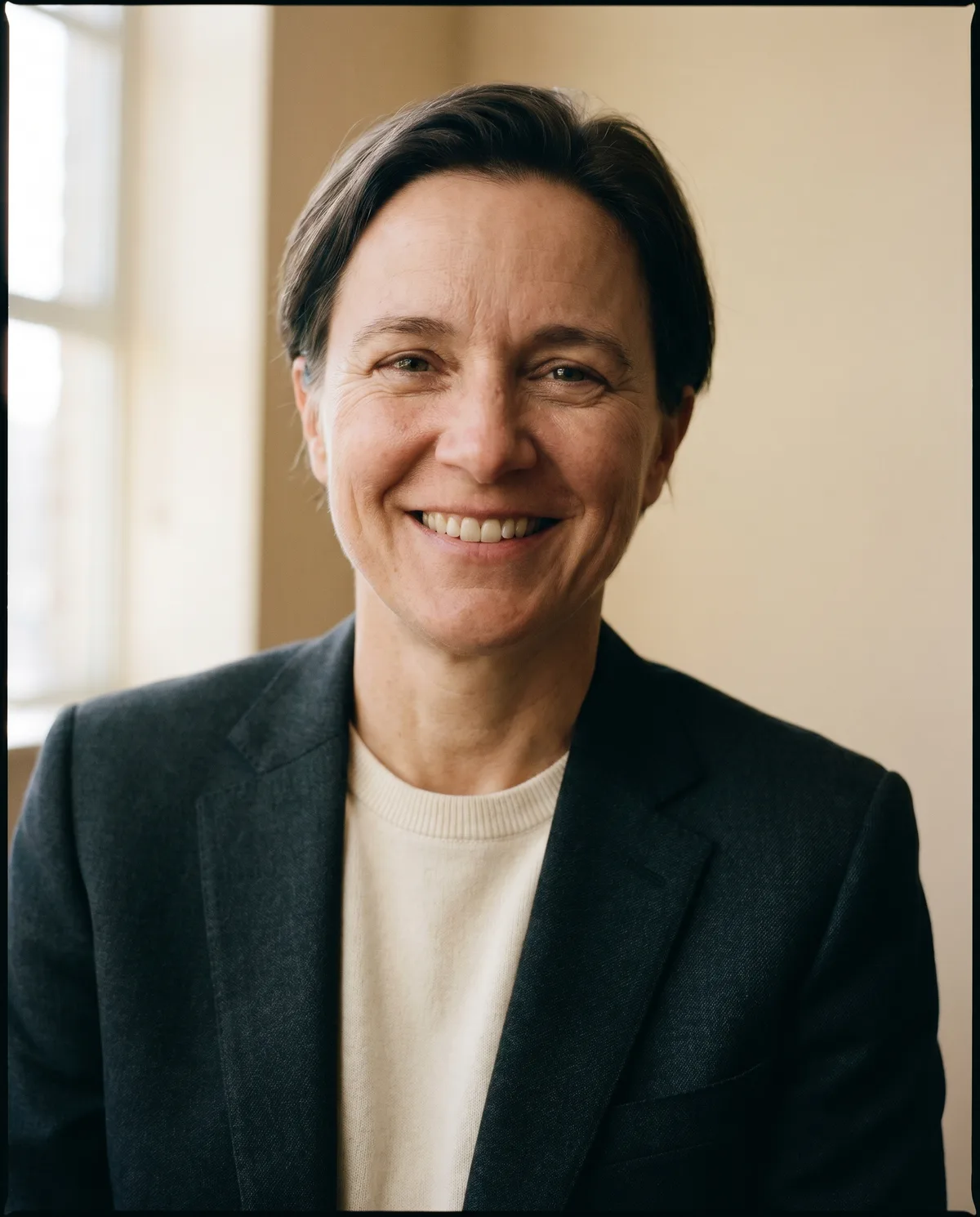 AI generated consultant headshot example in business-casual attire